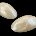 19mm x 33mm Cream AB High Dome Oval Cabochon #UP684-General Bead