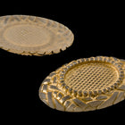 53mm Matte Clear/Gold Oval Cabochon Setting #UP687-General Bead