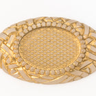 53mm Matte Clear/Gold Oval Cabochon Setting #UP687-General Bead