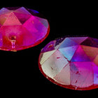 23mm Transparent Fuchsia AB Faceted Sew-on Cabochon (4 Pcs) #UP691-General Bead