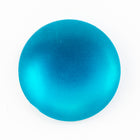 15mm Round Frosted Aqua Cabochon (2 Pcs) #UP700-General Bead
