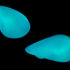 8mm x 13mm Frosted Aqua Teardrop Cabochon (2 Pcs) #UP702-General Bead
