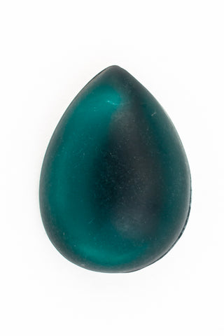 13mm x 18mm Frosted Emerald Teardrop Cabochon (2 Pcs) #UP708-General Bead