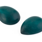 13mm x 18mm Frosted Emerald Teardrop Cabochon (2 Pcs) #UP708-General Bead