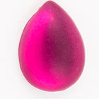 13mm x 18mm Frosted Fuschia Teardrop Cabochon (2 Pcs) #UP715-General Bead