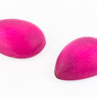13mm x 18mm Frosted Fuschia Teardrop Cabochon (2 Pcs) #UP715-General Bead