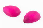 13mm x 18mm Frosted Fuschia Teardrop Cabochon (2 Pcs) #UP715-General Bead