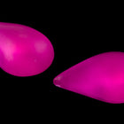 8mm x 13mm Frosted Fuchsia Teardrop Cabochon (2 Pcs) #UP716-General Bead