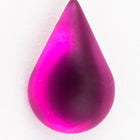 8mm x 13mm Frosted Fuchsia Teardrop Cabochon (2 Pcs) #UP716-General Bead