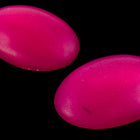 6mm x 8mm Frosted Fuchsia Oval Cabochon (4 Pcs) #UP719-General Bead
