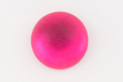 15mm Round Frosted Rose Cabochon (2 Pcs) #UP741-General Bead