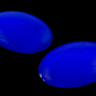 18mm x 25mm Frosted Cobalt Oval Cabochon #UP750-General Bead