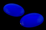 8mm x 10mm Frosted Cobalt Oval Cabochon (2 Pcs) #UP752-General Bead