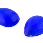 13mm x 18mm Frosted Cobalt Teardrop Cabochon (2 Pcs) #UP753-General Bead