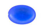 8mm x 10mm Frosted Sapphire Oval Cabochon (2 Pcs) #UP756-General Bead