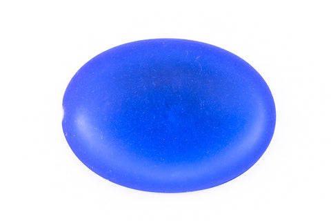 8mm x 10mm Frosted Sapphire Oval Cabochon (2 Pcs) #UP756-General Bead