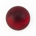 18mm Round Frosted Ruby Cabochon #UP760-General Bead