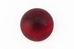 7mm Round Frosted Ruby Cabochon (4 Pcs) #UP763-General Bead