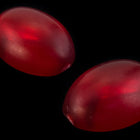 6mm x 8mm Frosted Ruby Oval Cabochon (4 Pcs) #UP767-General Bead