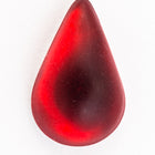 8mm x 13mm Frosted Ruby Teardrop Cabochon (2 Pcs) #UP768-General Bead