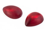 13mm x 18mm Frosted Ruby Teardrop Cabochon (2 Pcs) #UP769-General Bead