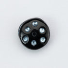 10mm Black/Silver Dot Rondelle Bead (25 Pcs) #UPG005