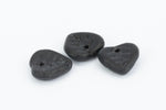 8mm Matte Black Heart Leaf Bead (10 Pcs) #UPG008