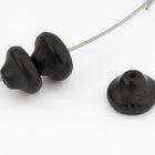 8mm Matte Black Squished Cone Bead (10 Pcs) #UPG015