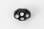 10mm x 12mm Black/Silver Dot Oval Bead (4 Pcs) #UPG021
