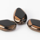 18mm Black/Bronze Faceted Teardrop Bead (4 Pcs) #UPG025
