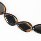 18mm Black/Bronze Faceted Teardrop Bead (4 Pcs) #UPG025