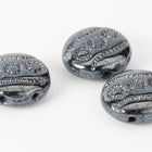 12mm Hematite 2 Hole Coin Bead (10 Pcs) #UPG027
