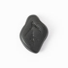 12mm Matte Black Glass Leaf Bead (8 Pcs) #UPG035