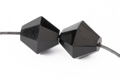 16mm Black Faceted Bicone (2 Pcs) #UPG036