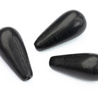 21mm Black Long Teardrop Bead (6 Pcs) #UPG062