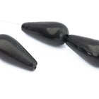 21mm Black Long Teardrop Bead (6 Pcs) #UPG062