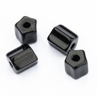 6mm x 6mm Black Czech Glass Atlas Bead (10 Pcs) #UPG081