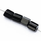 6mm x 6mm Black Czech Glass Atlas Bead (10 Pcs) #UPG081