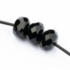 5mm x 8mm Black Faceted Rondelle Bead (8 Pcs) #UPG085