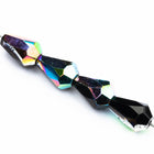 7mm x 10mm Black/Vitrail Medium Faceted Teardrop (7 Pcs) #UPG089