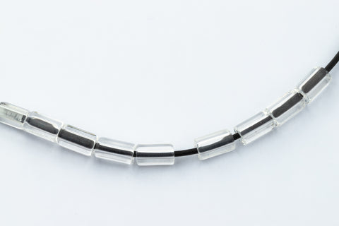 4mm x 7mm Crystal Czech Glass Atlas Bead (12 Pcs) #UPG104