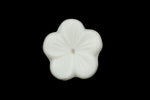 20mm Opaque White Flower Bead (4 Pcs) #UPG105