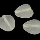 13mm- 15mm Matte Crystal Heart Leaf Bead (10 Pcs) #UPG106