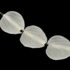 13mm- 15mm Matte Crystal Heart Leaf Bead (10 Pcs) #UPG106