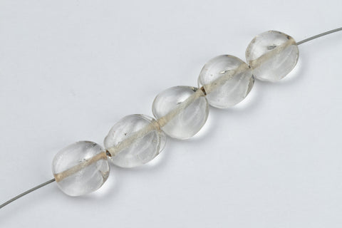 11mm x 11.5mm Clear Twist Oval Bead (10 Pcs) #UPG124