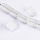 8mm x 12mm Matte Crystal Czech Glass Atlas Bead (7 Pcs) #UPG135