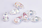 12mm Crystal AB 2 Hole Teardrop Bead (50 Pcs) #UPG141