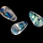 12mm Crystal AB 2 Hole Teardrop Bead (50 Pcs) #UPG141