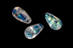 12mm Crystal AB 2 Hole Teardrop Bead (50 Pcs) #UPG141