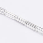 4mm x 10mm Crystal Czech Glass Atlas Bead (10 Pcs) #UPG153